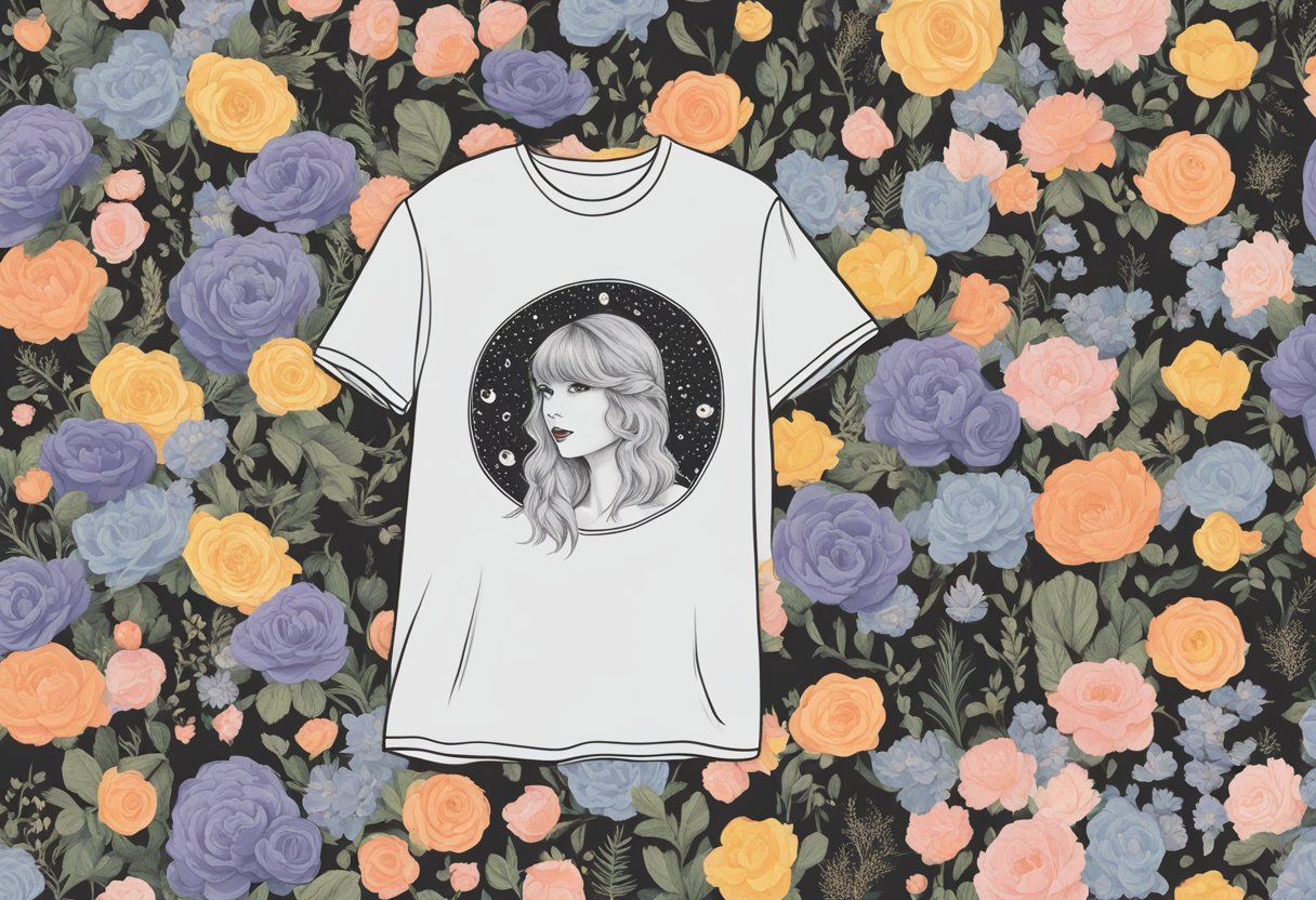 A black taylor swift shirt with quotes and aesthetic, representing different eras