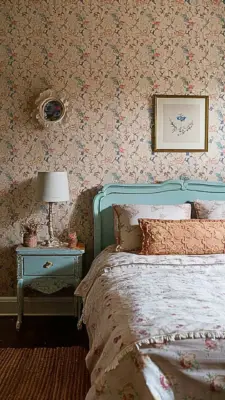 a vintage bedroom featuring floral wallpaper with 86 wkcrXRqmCoWk0qyN2nw GnJl6oO0TdyrCtyl6paemQ.jpg