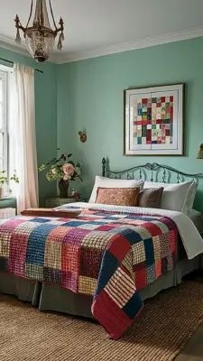 a vintage bedroom with a classic quilt in patchwor hPQL P 2RYim9YALS3rGIA khrLII9CT2i3uEJAYFn4HA.jpg