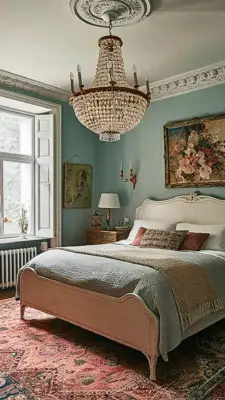 a vintage bedroom with a crystal chandelier hangin aXa6uIdRQYaXD Em adJFQ Z7hKQ8FISTGLy HtOPRF2g.jpg