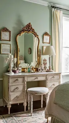 a vintage bedroom with an antique vanity table fea ntF TMAJQK 5duLI2Se Ew 9Ik0L64ZSD6DUwCx hAZag.jpg