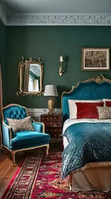 a vintage bedroom with velvet upholstery on a head CvmIJ8x7ShaBMwnDvjuyVA M8DEAm5YTgaFH5rOV4nAFg.jpg