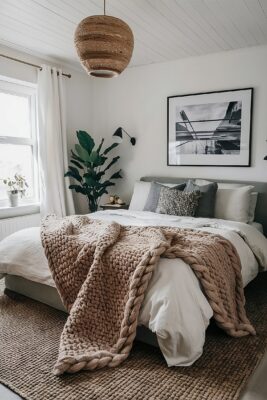 chunky knit throw cozy bedroom transformed